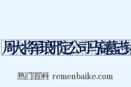 周大将军琅邪定公司马裔墓志铭是什么意思的图片